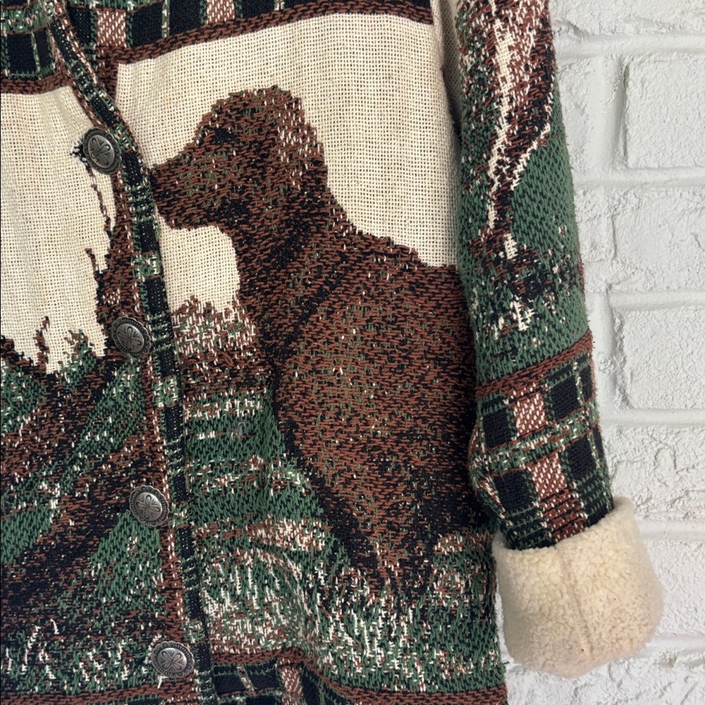 Vintage Hunting Dogs Tapestry Jacket - Picture 5 of 15